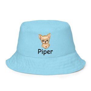 Custom chihuahua bucket hat, printed Reversible bucket hat, chihuahua gifts.