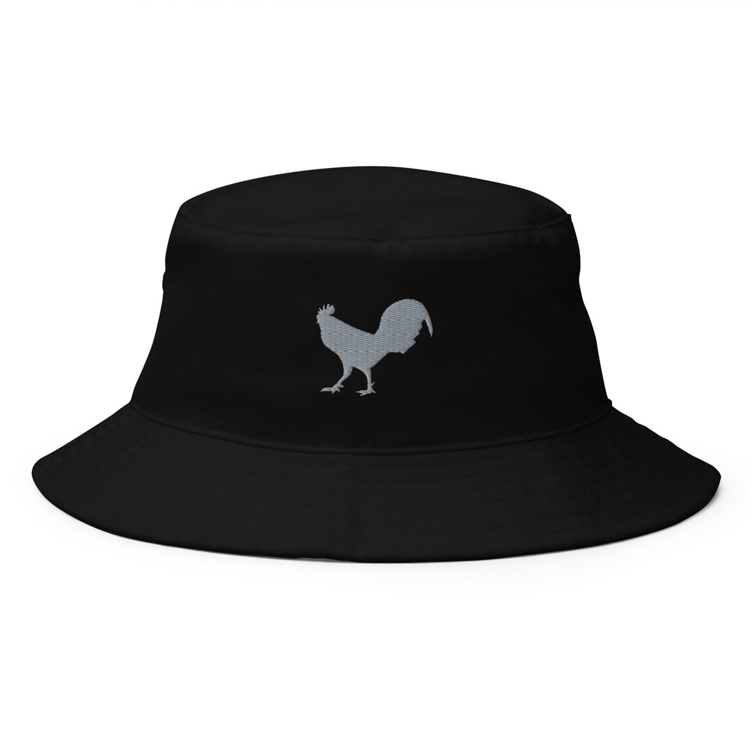Rooster Hat, Embroidered Bucket Hat, Rooster Gifts, Farm Animals Hat