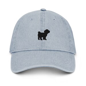 Cavapoo hat, embroidered unisex denim hat, cavapoo gift, cavapoo dog mom dad hat.