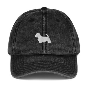 Sealyham terrier hat, embroidered unisex vintage hat, Sealyham terrier gifts.