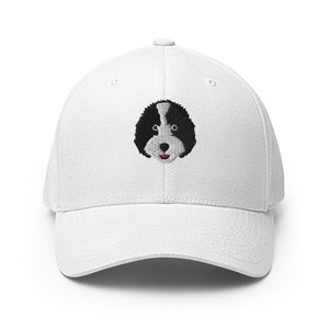 Sheepadoodle hat, embroidered structured hat, sheepadoodle gifts, unisex hat, design 2.