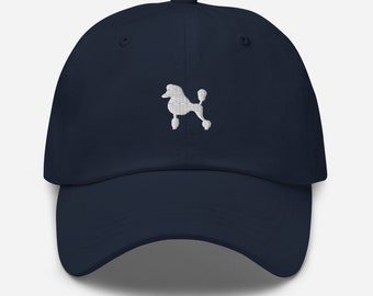 Gorro de caniche blanco, gorro con cara de caniche bordada, regalo de caniche, gorro de mamá caniche, gorro de papá caniche, cumpleaños, regalo de Navidad.