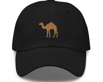 Embroidered Camel Baseball Cap: Women's Floral Flower Hat Design