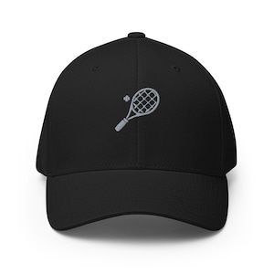 Tennis hat, embroidered unisex structured hat, tennis gift for men and women.