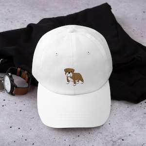 Bulldog hat, embroidered baseball unisex hat, cartoon bulldog mom hat, bulldog dad hat, cute bulldog gifts.