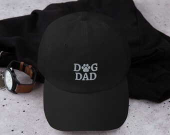 Dog dad hat, dog dad gift, embroidered unisex dad hat, dog dad Christmas gifts.