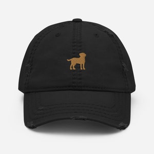 Labrador hat, embroidered labrador hat, labrador retriever hat, unisex Distressed Dad Hat, labrador gift.