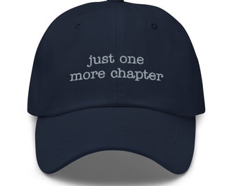 Gorra "Solo un capítulo más", gorra de béisbol unisex bordada, gorra de bibliófilo, gorra de ratón de biblioteca, gorra de amante de los libros, gorra de ratón de biblioteca.