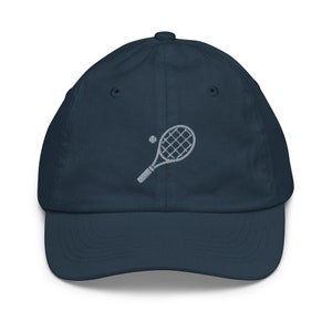 Tennis kids hat, Embroidered Youth baseball cap, 2-10 yr old, tennis gifts for kids.