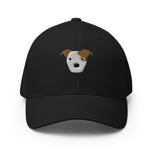 Pitbull hat, embroidered unisex structured hat, pitbull gifts, dog lover hat.