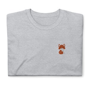Cute Fox shirt, embroidered Short-Sleeve Unisex T-Shirt, Cute Fox gifts.