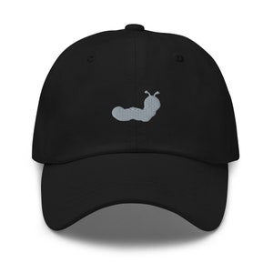 Caterpillar hat, caterpillar hats for men, for women, embroidered unisex caterpillar cap, gray embroidery.