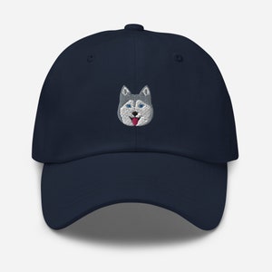 Husky hat, embroidered unisex hat, Siberian husky gifts, siberian husky mom dad hat, birthday gift, Christmas gift.