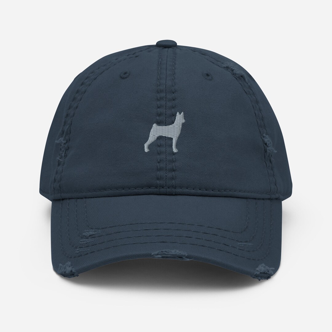 Basenji Hat, Embroidered Unisex Distressed Dad Hat, Basenji Gift