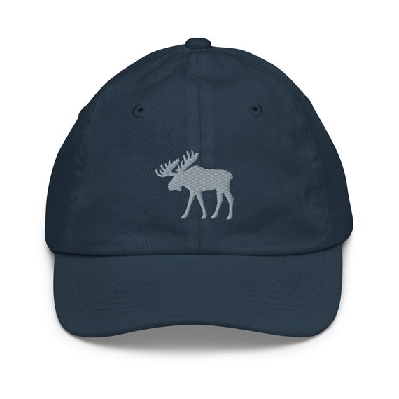 Moose Kids Hat, Embroidered Youth Baseball Cap, 2-10 Yr Old