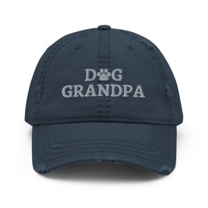 Dog grandpa hat, embroidered dad hat, dog grandpa gifts, dog grandpa Distressed Dad Hat.