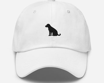Black labrador retriever hat, embroidered unisex baseball hat, black lab hat, black lab mom hat, black lab dad hat, dog lover gift.