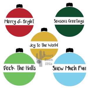 Christmas Ornaments SVG Digital File