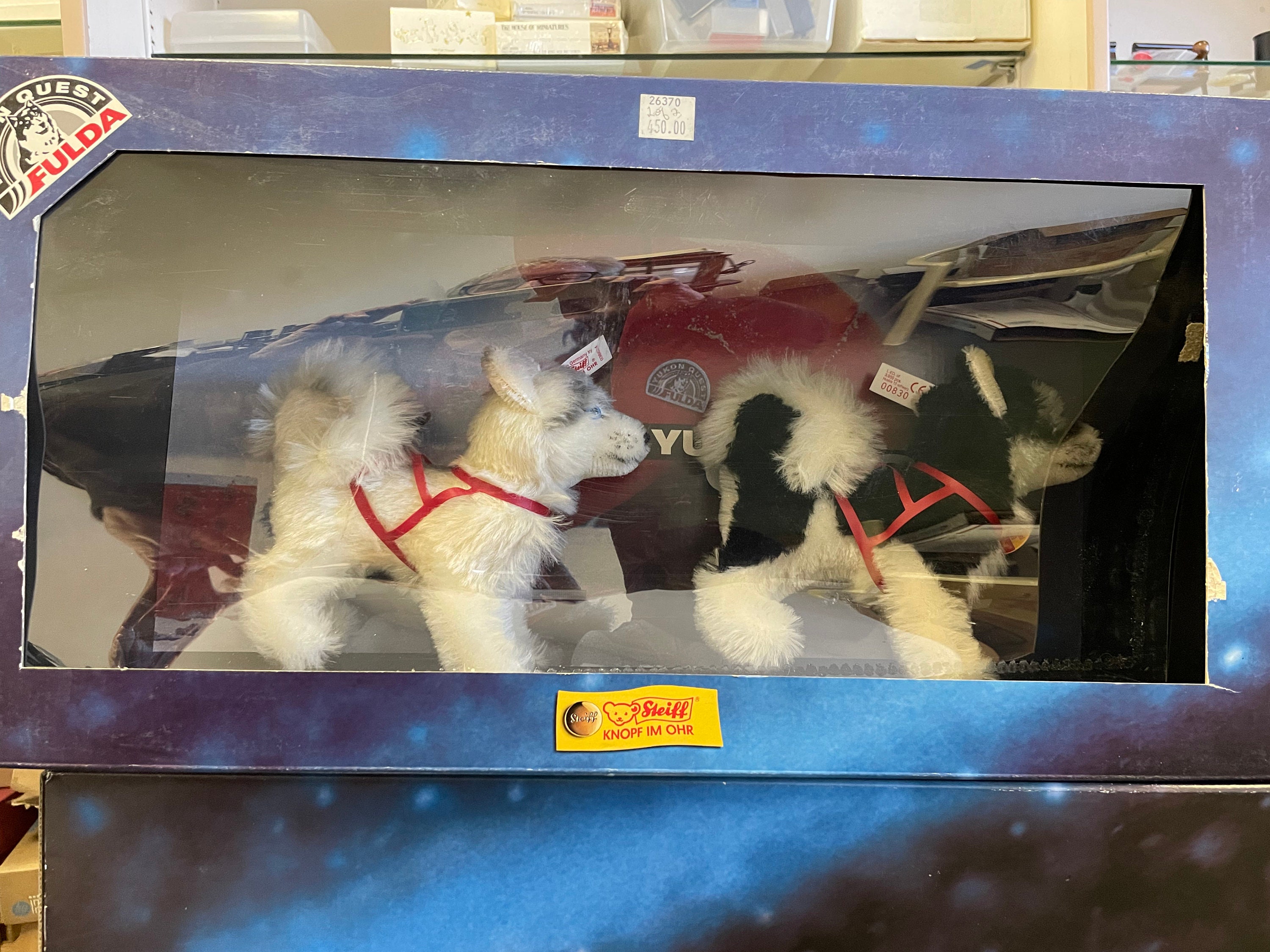 Steiff Fulda Yukon Quest Full Set Musher, Sled, Dogs, Polar