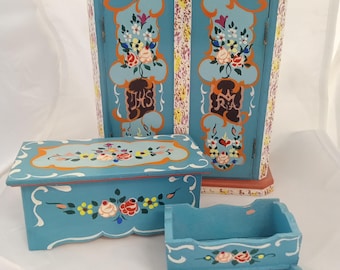 Dora Kuhn Wardrobe, Cradle, and Blanket Chest