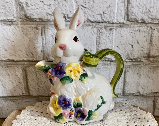 Corner Ruby Spring Collection Spring Collection by Corner Ruby Bunny Rabbit Creamer in Excellent ...