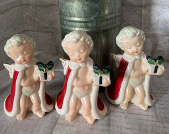 Christmas Cherub/Angel Jewelry Industry Council Promotional Figurines*Vintage *Set Of 3*Please read the full description
