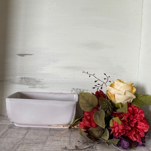 Frankoma Pottery 14*Large, Rectangular Planter in the Color White Sand*Made in the USA*MCM*Farmhouse Decor*Vintage*Read the full description