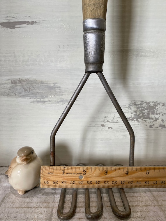 Extra Large Industrial Potato Masher With Wooden Handlekitchen Tool Gadget Cookingvintageplease Read the Full Description Etsy UK