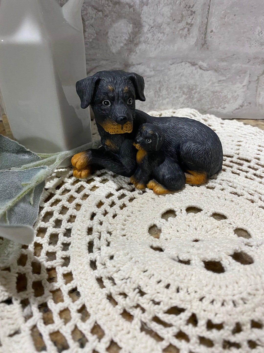 Set 4 Sottobicchieri Rottweiler - Bellissimo Cane Regalo Per Amanti Degli Animali, 9.5x9.5 Cm, Stampa Lucida UK