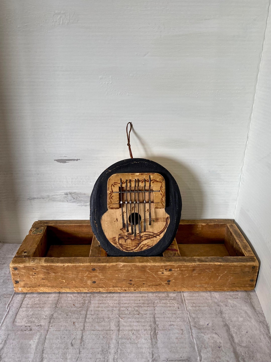 Gourd Thumb Piano Musical Instrumentvintageprimitivehandmade please