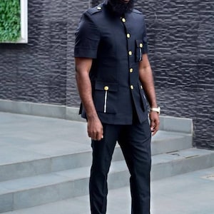 Men tailored suit Custom made suit African Dashiki suit, African men&#39;s clothing, Bespoke men&#39;s dashiki, Summer wedding groomsmen coat pants