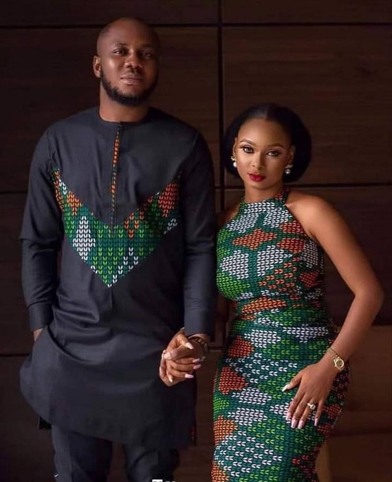 African Ankara Couple Matching Outfits, Ankara Anniversary Outfits