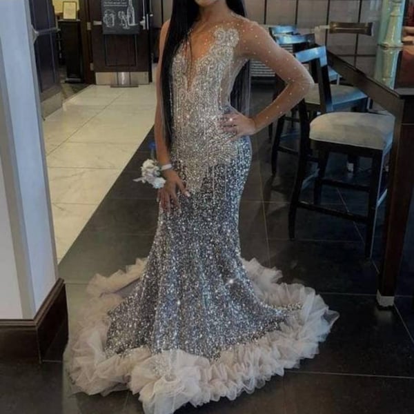 Red sleeveless short sequins party dress, short dinner dress, wedding reception dress, shimmery gown c3321