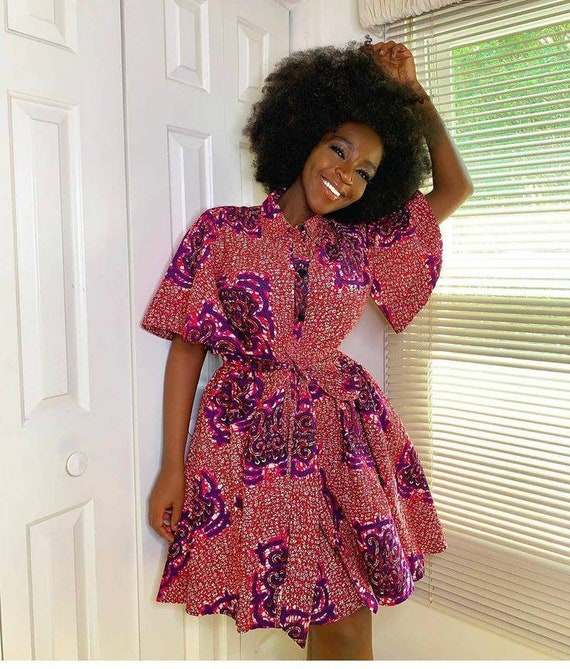 African Dress Ankara Flare Dress African Wax Print African Fashion Ankara  Designs African Clothing 4 Women Ankara Clothing Women Outfit 