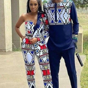 African matching outfit for Couples Ankara couple wears African print couple Couple matching set Couple Ankara set African couple clothing