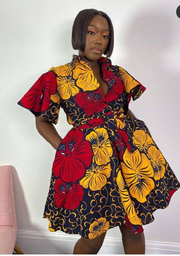 African Dress Ankara Flare Dress African Wax Print African - Etsy