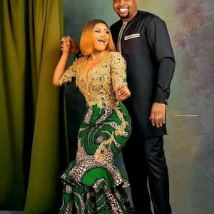 African print couples African matching set for couples African couples clothing African wedding anniversary outfit couples two piece set