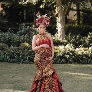 African maternity dress African print dress African attire pregnancy photo shoot dress bridal shower dress Ankara dress African women outfit
