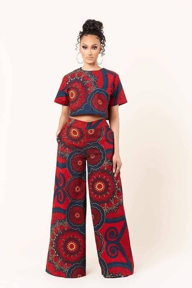 Ankara Styles 2023: Ankara Palazzo Trousers & Crop Tops for Ladies | New  Ankara Trousers & Tops - YouTube