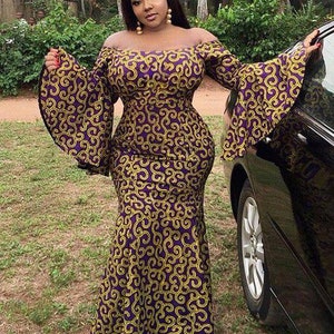 Ankara maxi dress African prom dress African print dress African fashion African wedding dress African clothing for women Ankara prom dress