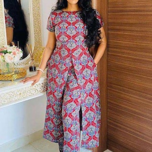 Ankara matching set, African two piece set, Ankara top and pants, African top, Ankara pants, African wax print, African clothing for women
