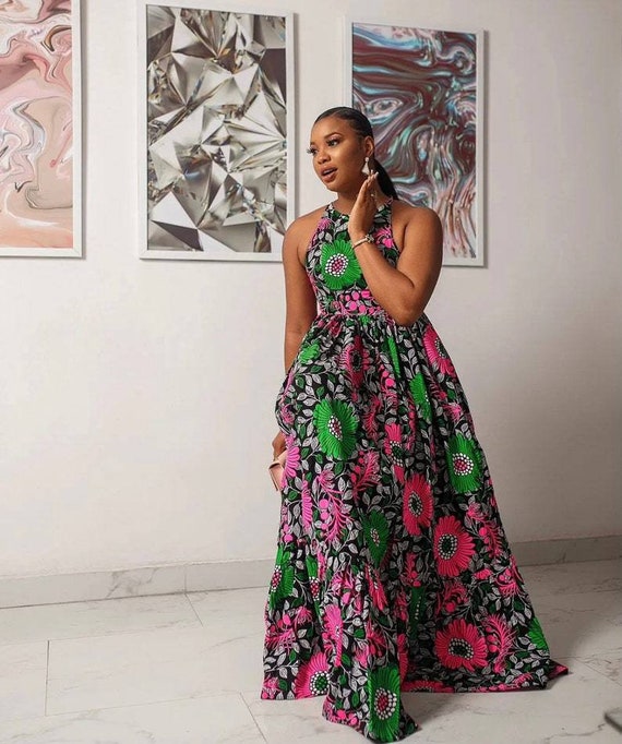 Afrikaanse wax jurk Ankara jurk Afrikaanse vrouwen outfit Ankara jurk voor vrouwen Afrikaanse mode Ankara maxi jurk Afrikaanse kleding voor vrouwen Etsy Belgie