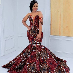 African print dress Ankara dress Maxi dress African clothing for women African prom dress Ankara mermaid dress African wedding dress