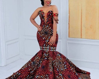 African print dress Ankara dress Maxi dress African clothing for women African prom dress Ankara mermaid dress African wedding dress