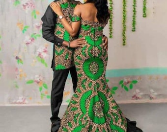 Couple African matching set Ankara matching set 4 couples African Wedding Anniversary Outfit Couple Ankara set Ankara two piece 4 couples