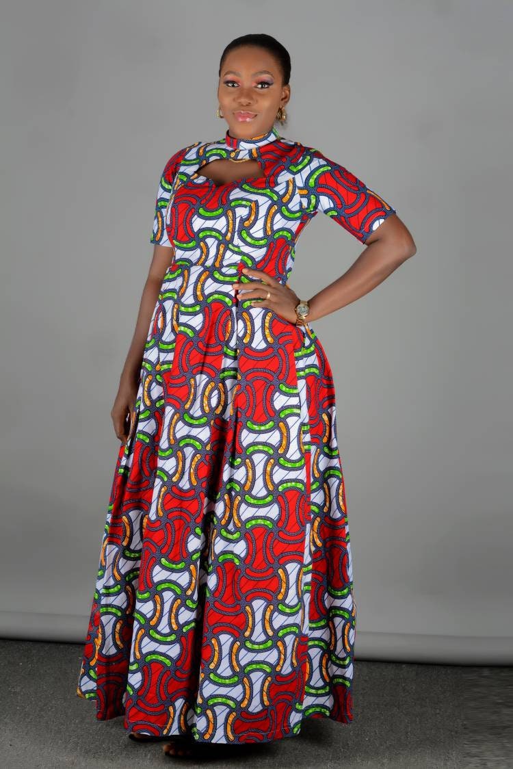 African Maxi Dress Ankara Maxi Dress African Fashion Ankara Designs African Wax Print Ankara Slit Dress African Wax Dress Ankara Clothing Etsy