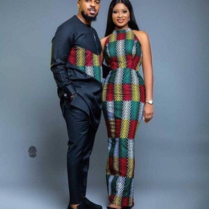 Couples matching African outfit, African couples matching set, Ankara outfit for couples, African men shirt African dress, Ankara dresses