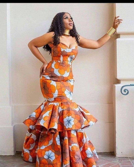 Off Shoulder Ankara Maxi Dress | Ball dresses, Ankara maxi dress, African  design dresses