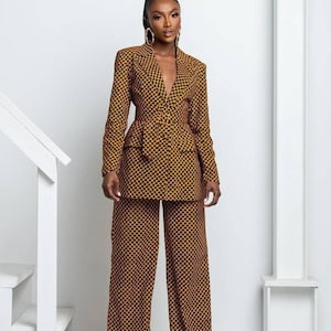African wax suit &pants 2piece set Ankara suit African women clothing African fashion African clothing 4women Ankara suit set African attire