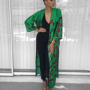 African Kimono robe African wax print kimono Ankara kimono Ankara robe African clothing Ankara jacket 4 women kimono jacket robe